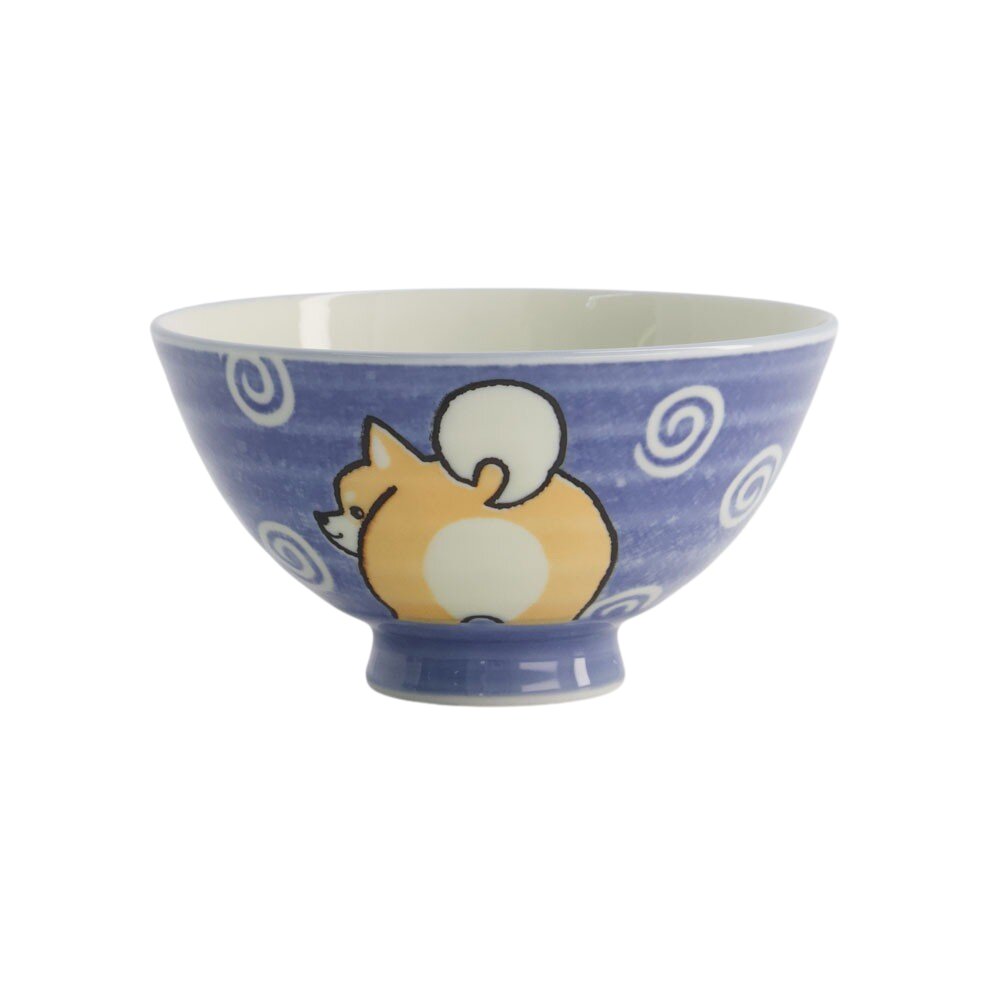 Kawaii Rice skål, Blue Shiba-Dog - 350 ml